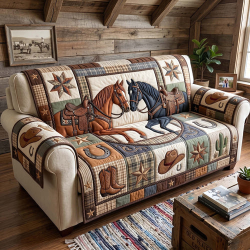 Prairie Horse Quilted Sofa Cover GFTOTP18879