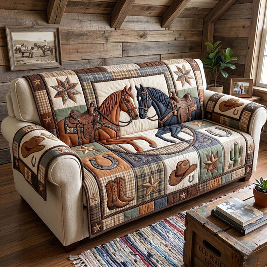 Prairie Horse Quilted Sofa Cover GFTOTP18879