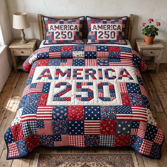 Heritage Patch 3-Piece Quilted Bedding Set GFTOTP18885