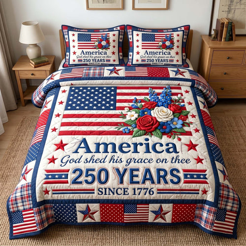 Heritage Patch 3-Piece Quilted Bedding Set GFTOTP18887