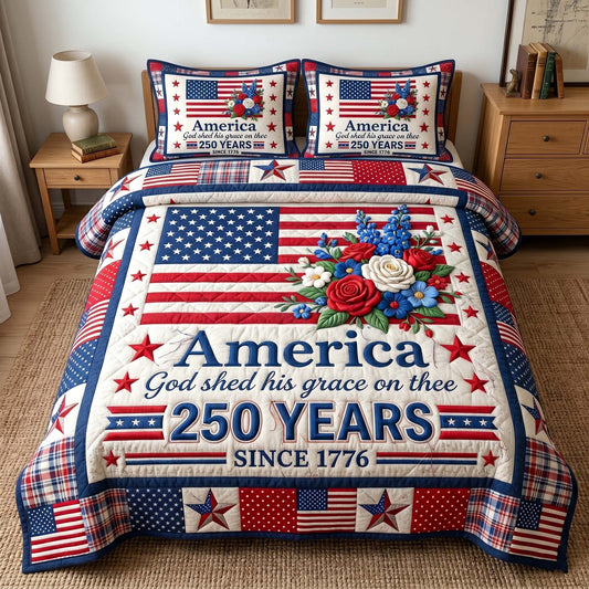 Heritage Patch 3-Piece Quilted Bedding Set GFTOTP18887