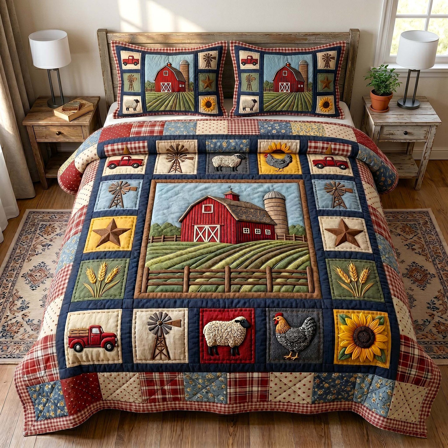 Farmhouse Charm 3-Piece Quilted Bedding Set GFTOTP18889