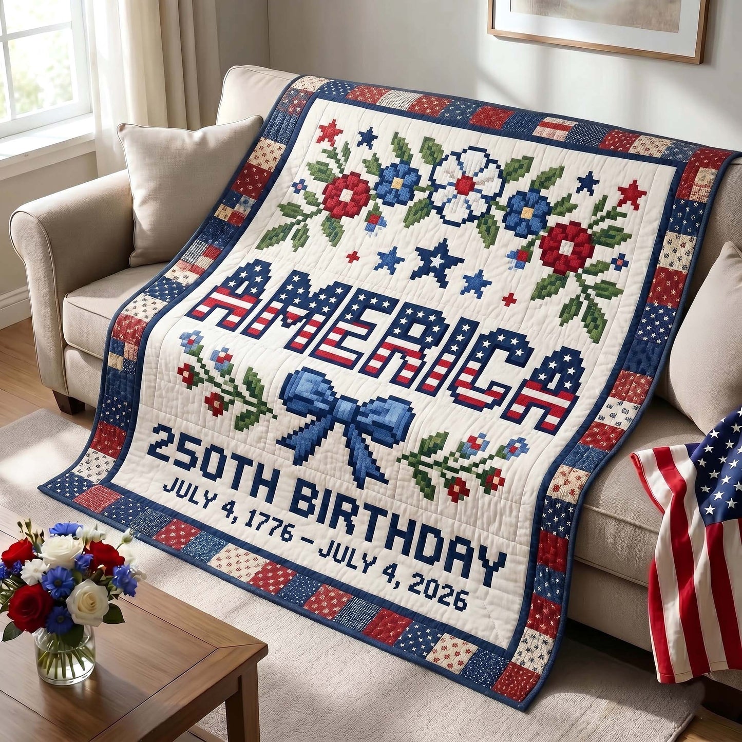 Heritage Patch Quilted Blanket GFTOTP18897