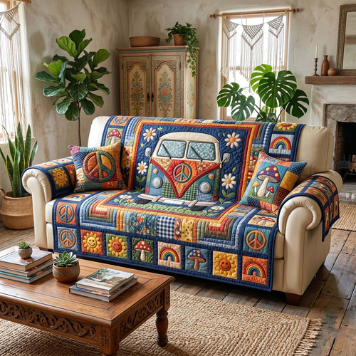Hippie Patchwork Quilted Sofa Cover GFTOTP18904