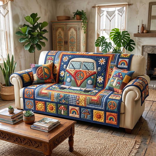 Hippie Patchwork Quilted Sofa Cover GFTOTP18904