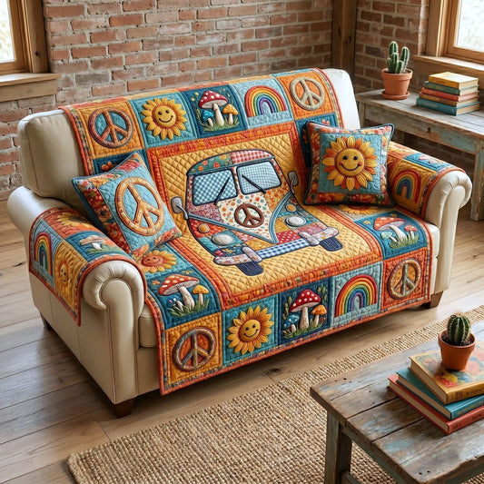 Hippie Patchwork Quilted Sofa Cover GFTOTP18905