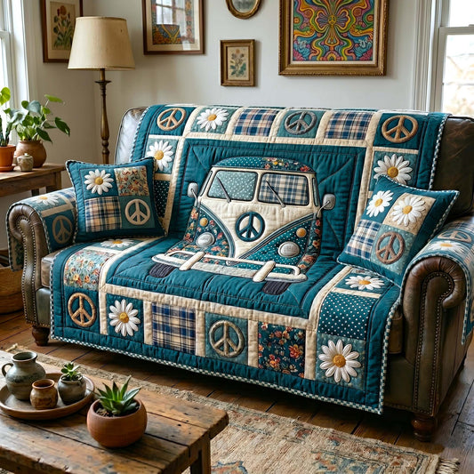 Hippie Patchwork Quilted Sofa Cover GFTOTP18906