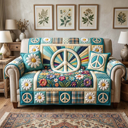 Hippie Patchwork Quilted Sofa Cover GFTOTP18909