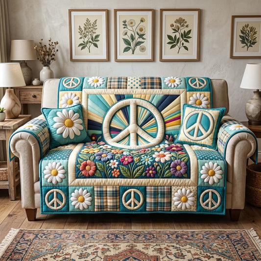 Hippie Patchwork Quilted Sofa Cover GFTOTP18909