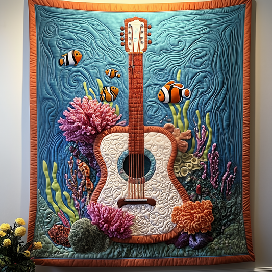 Melodic Dream Guitar Quilted Blanket GFTOTP1894