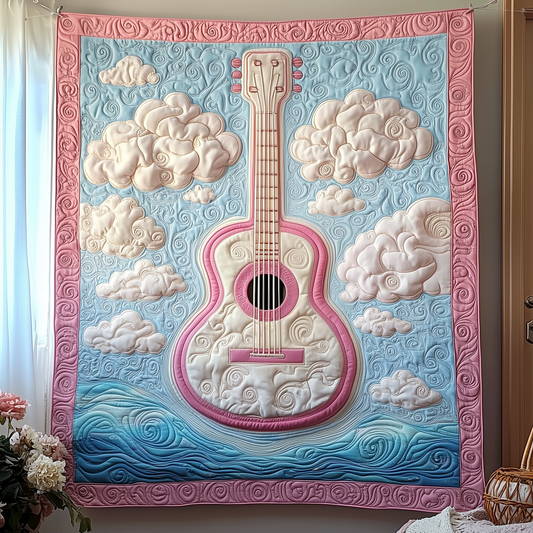 Melodic Dream Guitar Quilted Blanket GFTOTP1895
