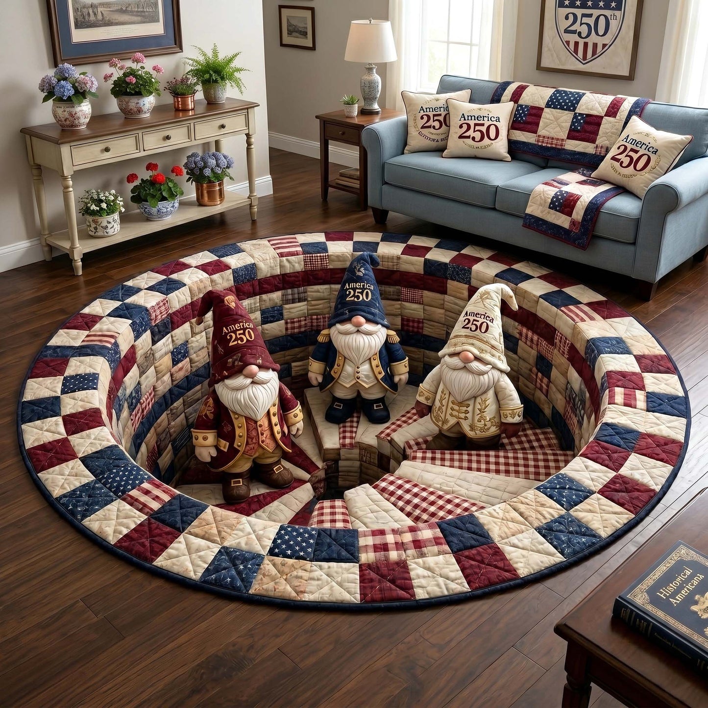 Patriotic Legacy Quilted Round Mat GFTOTP18961