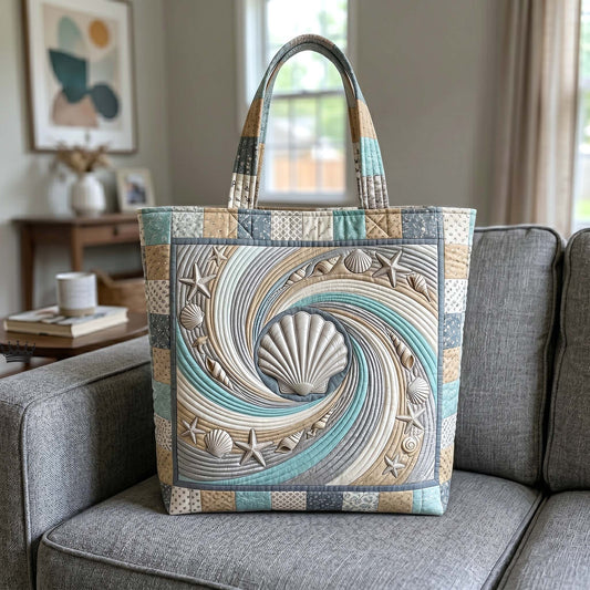 Coastal Whisper Quilted Tote Bag GFTOTP18974