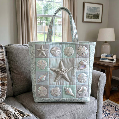Coastal Whisper Quilted Tote Bag GFTOTP18978
