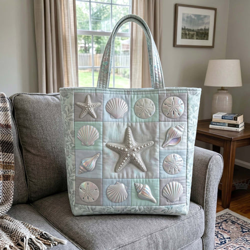 Coastal Whisper Quilted Tote Bag GFTOTP18978