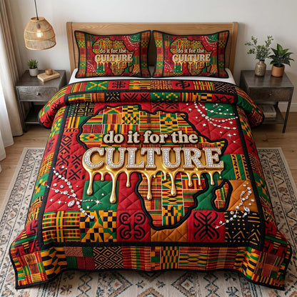 Melanin Legacy 3-Piece Quilted Bedding Set GFTOTP18981