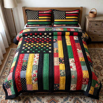 Melanin Legacy 3-Piece Quilted Bedding Set GFTOTP18983