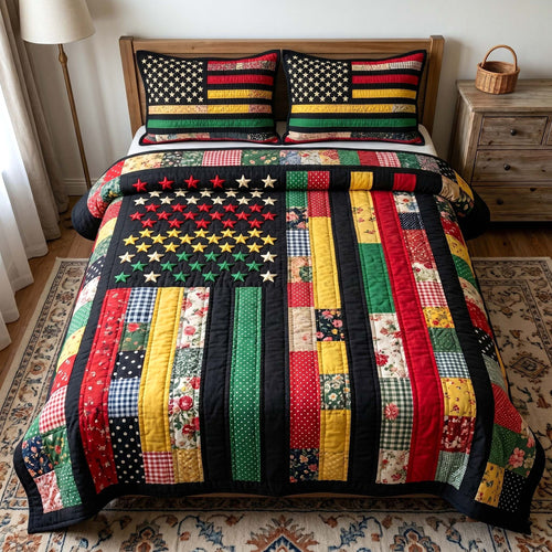 Melanin Legacy 3-Piece Quilted Bedding Set GFTOTP18983