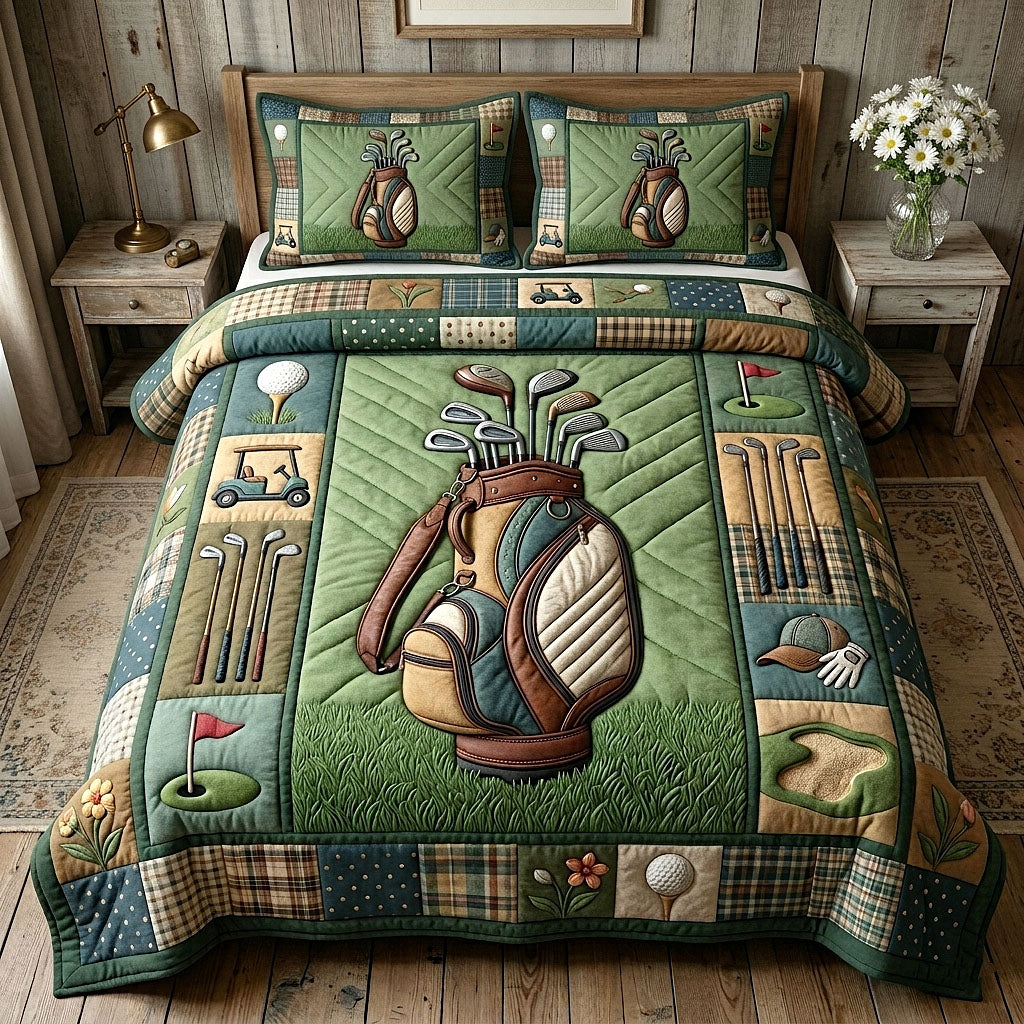 Fairway Club 3-Piece Quilted Bedding Set GFTOTP18989