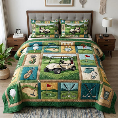 Fairway Club 3-Piece Quilted Bedding Set GFTOTP18990