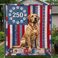 Patriotic Labrador Quilted Blanket GFTOTP19023