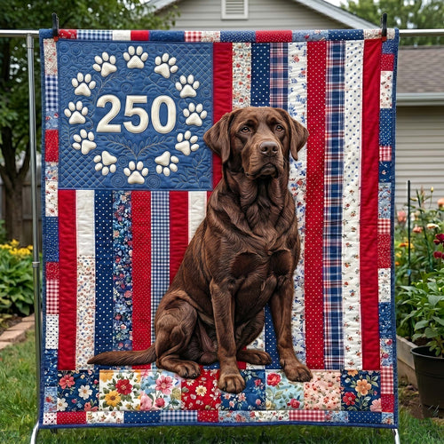 Patriotic Labrador Quilted Blanket GFTOTP19024