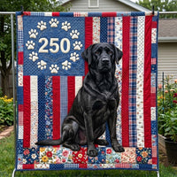 Patriotic Labrador Quilted Blanket GFTOTP19025