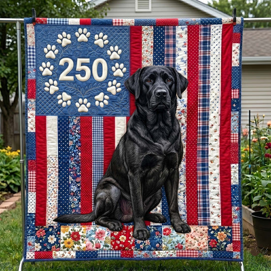 Patriotic Labrador Quilted Blanket GFTOTP19025