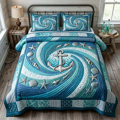 Anchor Breeze 3-Piece Quilted Bedding Set GFTOTP19087