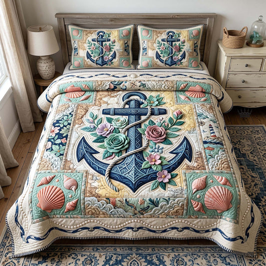 Anchor Breeze 3-Piece Quilted Bedding Set GFTOTP19089