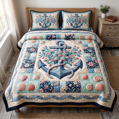 Anchor Breeze 3-Piece Quilted Bedding Set GFTOTP19090