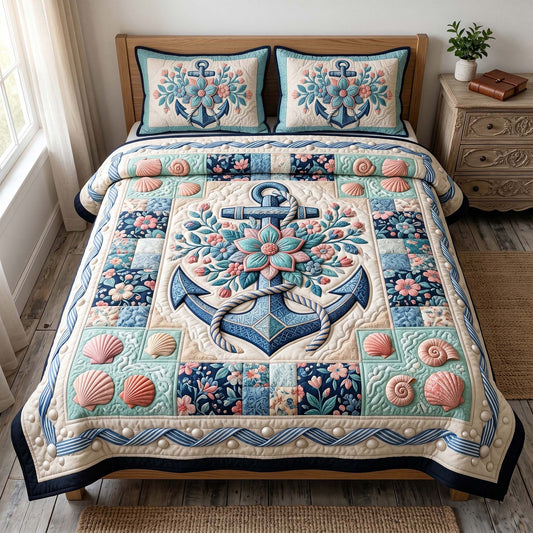 Anchor Breeze 3-Piece Quilted Bedding Set GFTOTP19090