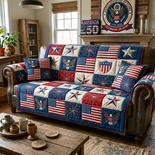 Heritage Patch Quilted Sofa Cover GFTOTP19094