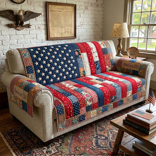 Heritage Patch Quilted Sofa Cover GFTOTP19095