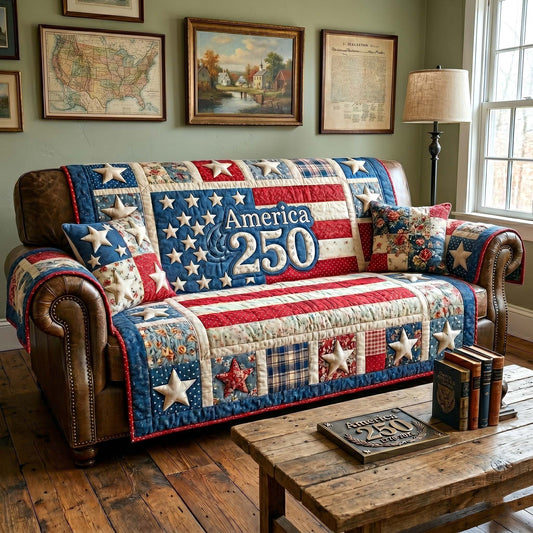 Heritage Patch Quilted Sofa Cover GFTOTP19097