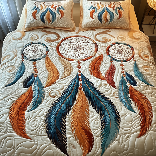 Southwest Spiritual Dreamcatcher 3-Piece Quilted Bedding Set GFTOTP1911