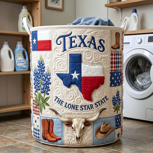 Texas Pride Quilted Laundry Basket GFTOTP19127