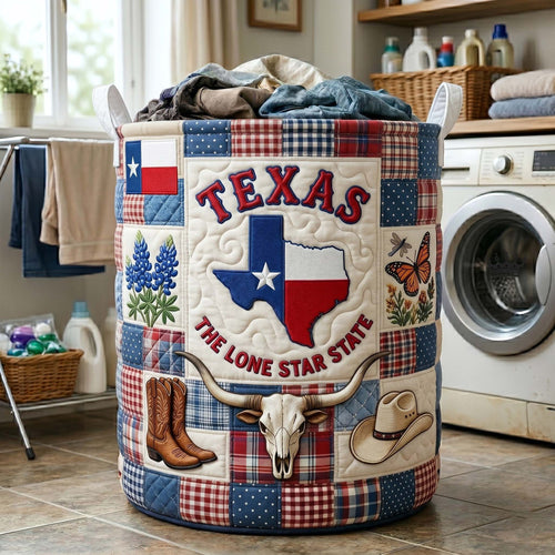 Texas Pride Quilted Laundry Basket GFTOTP19129