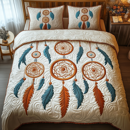 Southwest Spiritual Dreamcatcher 3-Piece Quilted Bedding Set GFTOTP1912