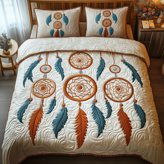 Southwest Spiritual Dreamcatcher 3-Piece Quilted Bedding Set GFTOTP1912