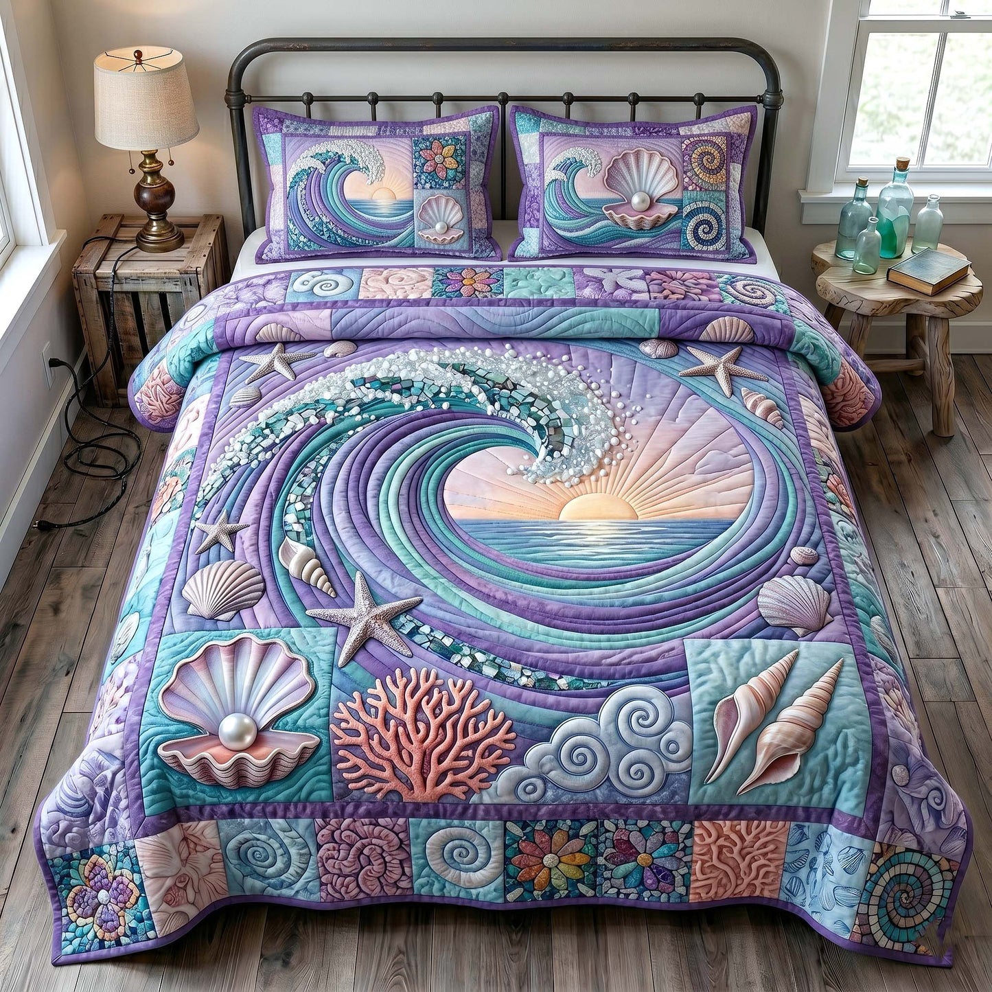 Ocean Tide 3-Piece Quilted Bedding Set GFTOTP19137