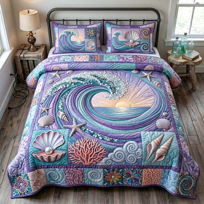 Ocean Tide 3-Piece Quilted Bedding Set GFTOTP19137