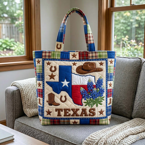 Bluebonnet State Quilted Tote Bag GFTOTP19156