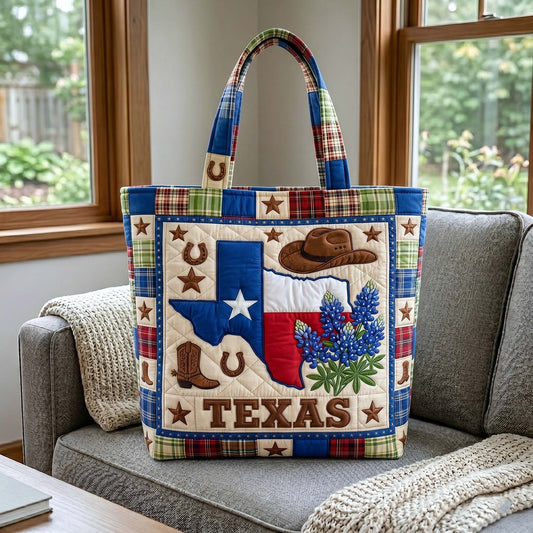 Bluebonnet State Quilted Tote Bag GFTOTP19156