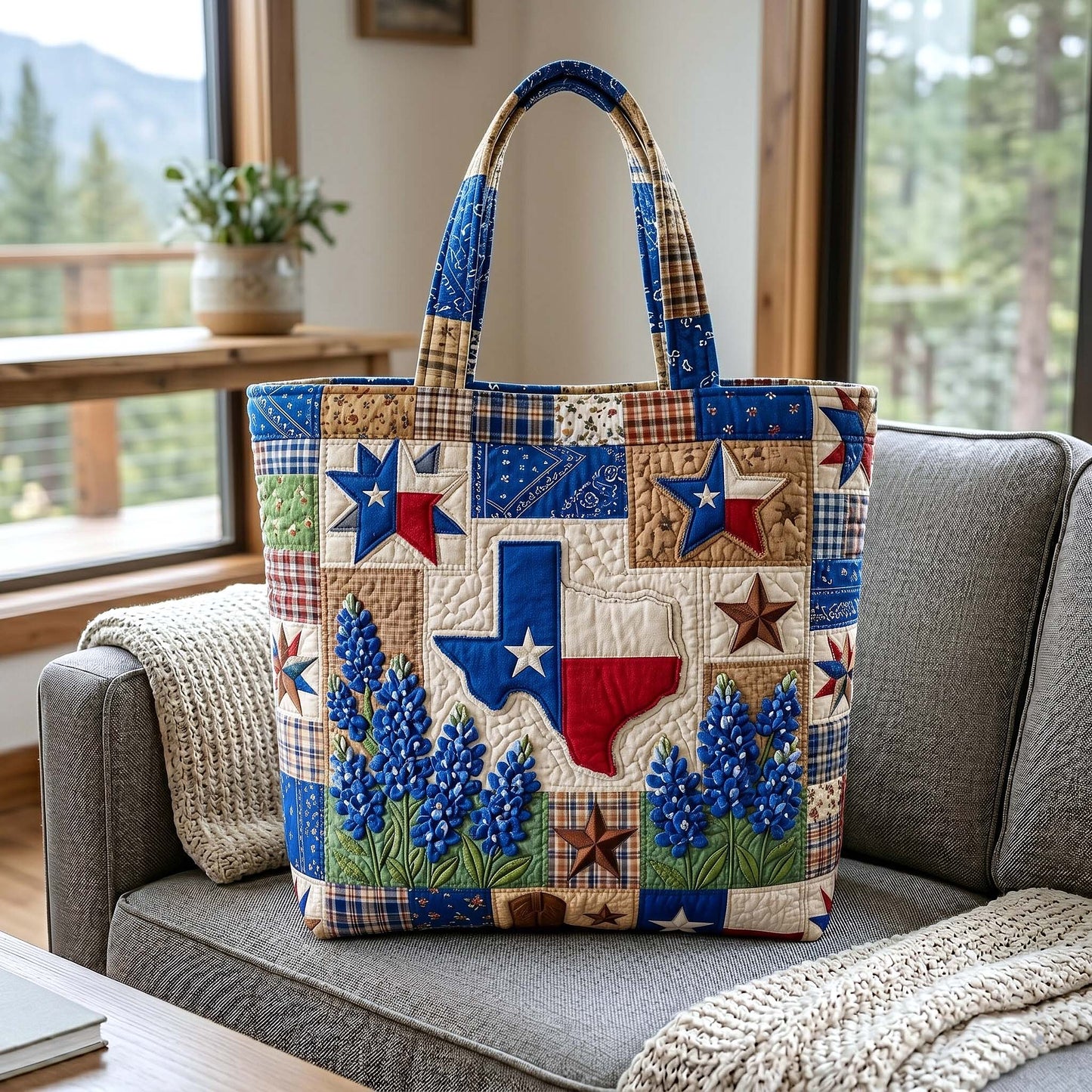 Bluebonnet State Quilted Tote Bag GFTOTP19157