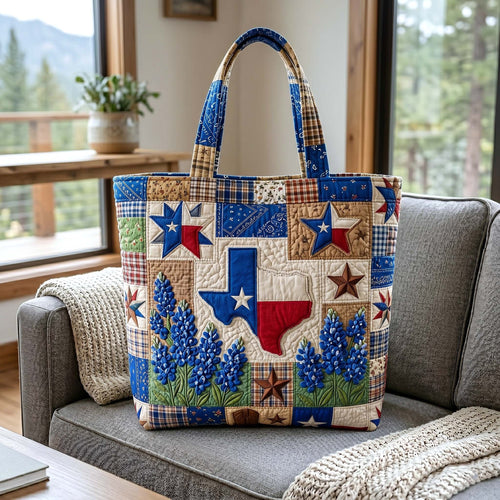 Bluebonnet State Quilted Tote Bag GFTOTP19157