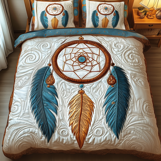 Southwest Spiritual Dreamcatcher 3-Piece Quilted Bedding Set GFTOTP1915