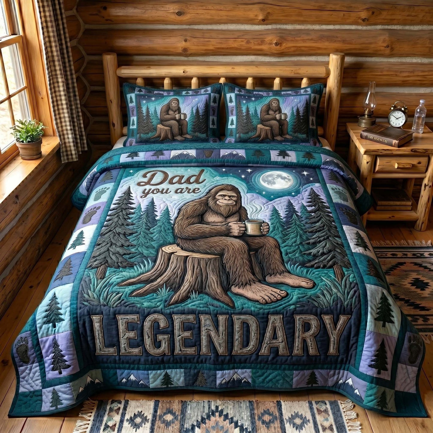 Sasquatch Dad 3-Piece Quilted Bedding Set GFTOTP19202