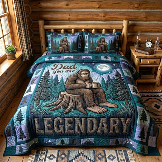 Sasquatch Dad 3-Piece Quilted Bedding Set GFTOTP19202