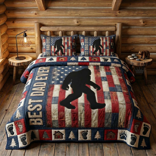 Sasquatch Dad 3-Piece Quilted Bedding Set GFTOTP19204
